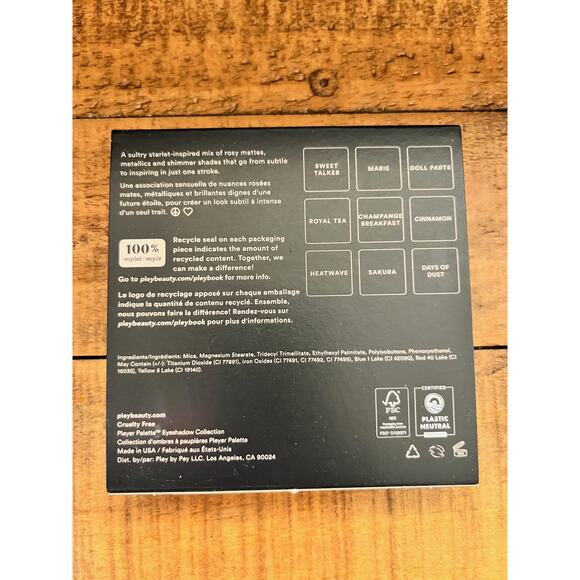 Pley Beauty Player Palette Eyeshadow Collection Rosy Matte Shimmer Vegan USA New - Picture 2 of 2